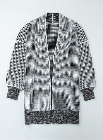 Heathered Open Front Longline Cardigan