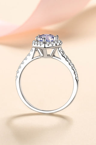 1 Carat Moissanite Heart-Shaped Ring